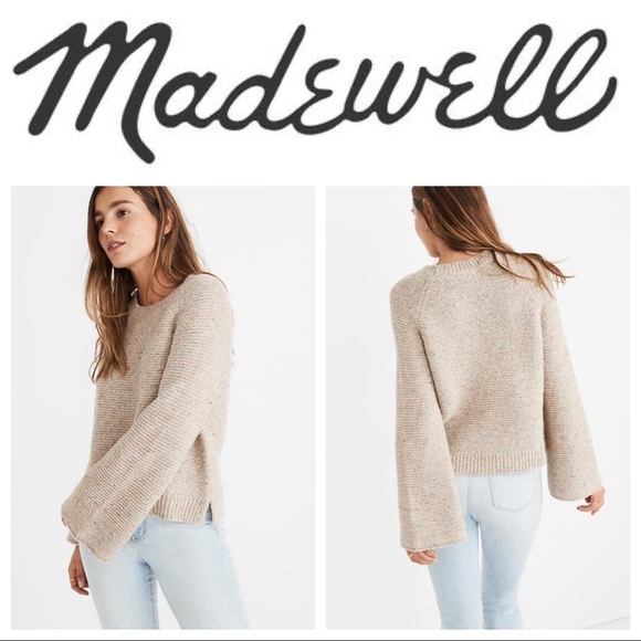 Madewell Sweaters - Madewell Flecked Wide-Sleeve Pullover Sweater XS